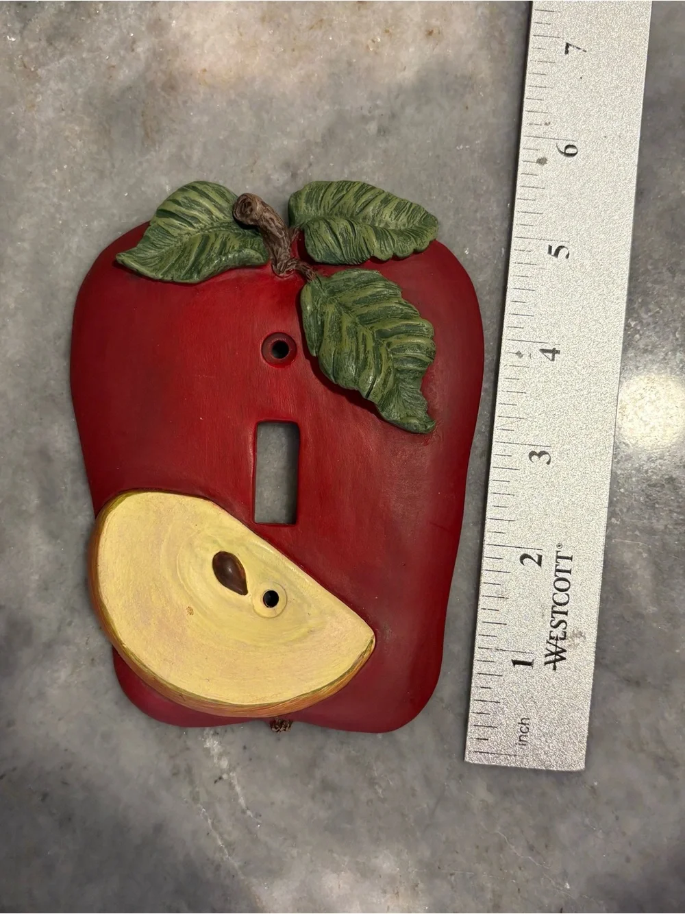 90s Country Kitchen Apple Light Switch Cover Face Plate Rustic Farmhouse VTG